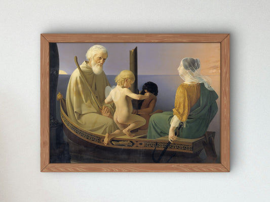 Old Age From the series The Four Ages of Man by Ditlev Blunck 1840, Wall Art Print, Fine Art Reproduction, Museum Quality Decor, Poster