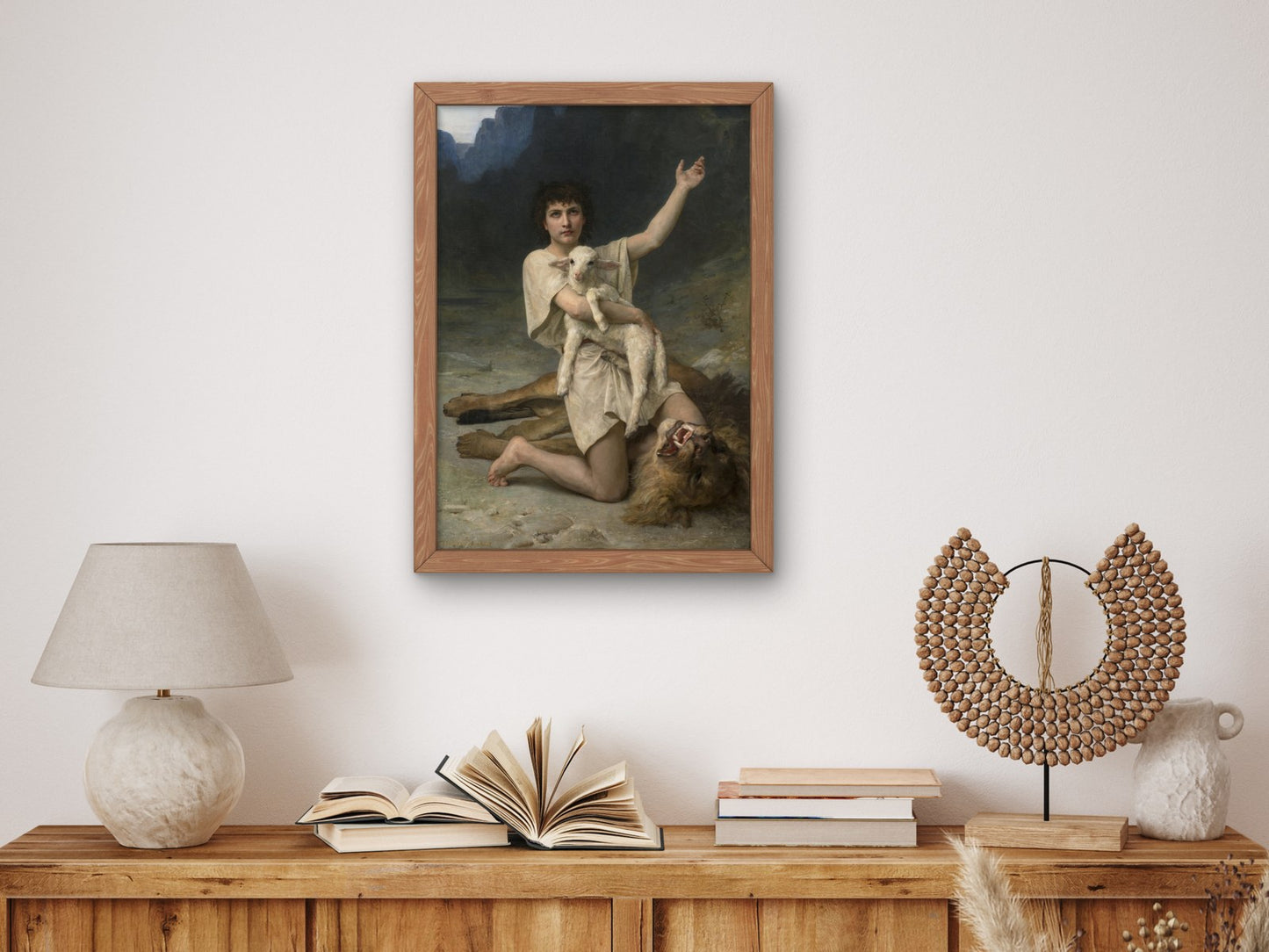 The Shepherd David by Elizabeth Jane Gardner Bouguereau 1895, Wall Art Print, Fine Art Reproduction, Museum Quality Decor, Poster