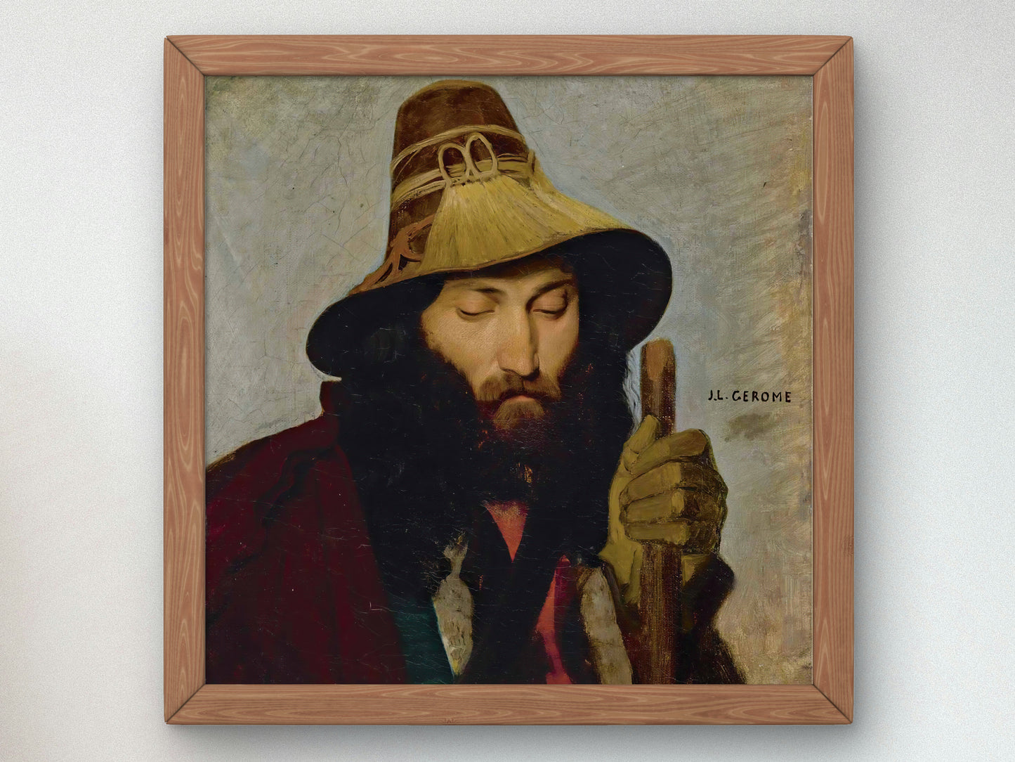 Portrait of an Italian Man by Jean Léon Gérôme, Wall Art Print, Fine Art Reproduction, Museum Quality Decor, Poster