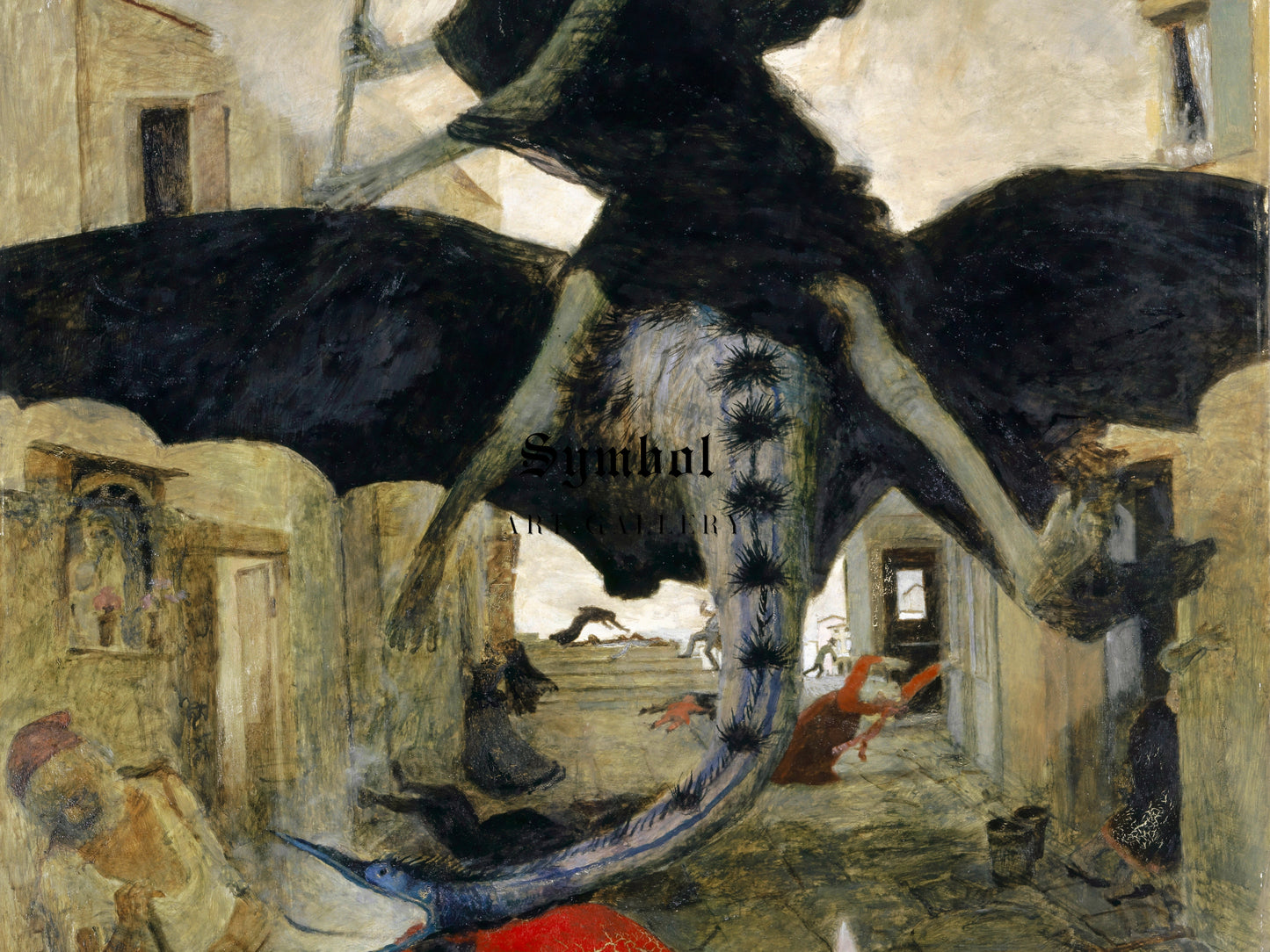 The Plague by Arnold Böcklin 1898, Wall Art Print, Fine Art Reproduction, Museum Quality Decor, Poster