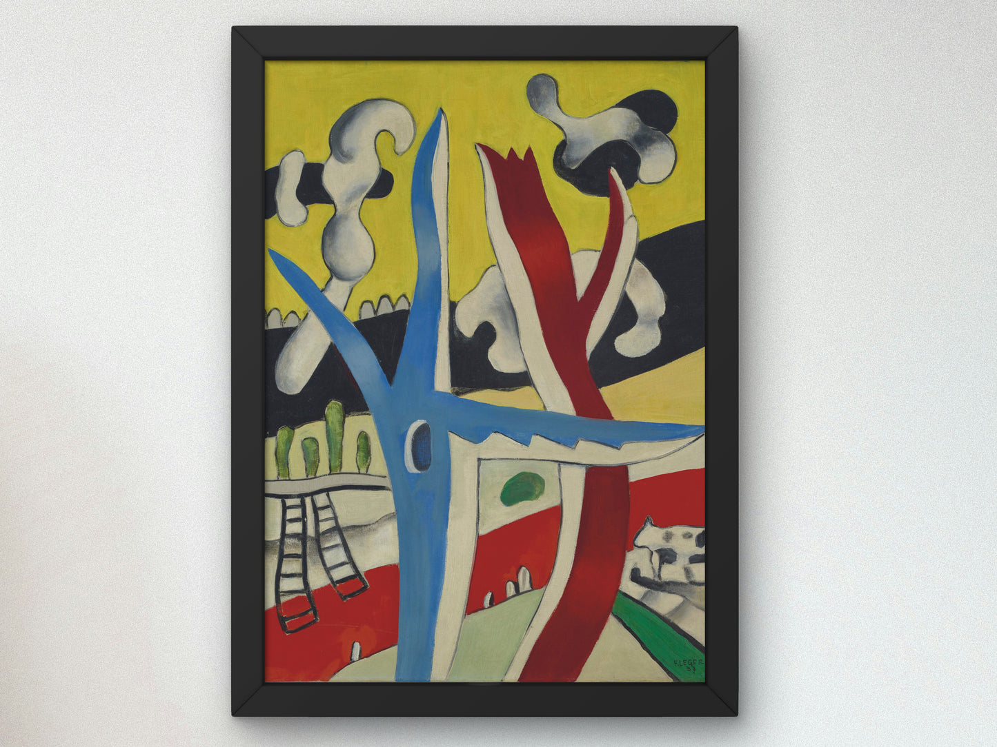 Animated Landscape by Fernand Léger 1937, Wall Art Print, Fine Art Reproduction, Museum Quality Decor, Poster