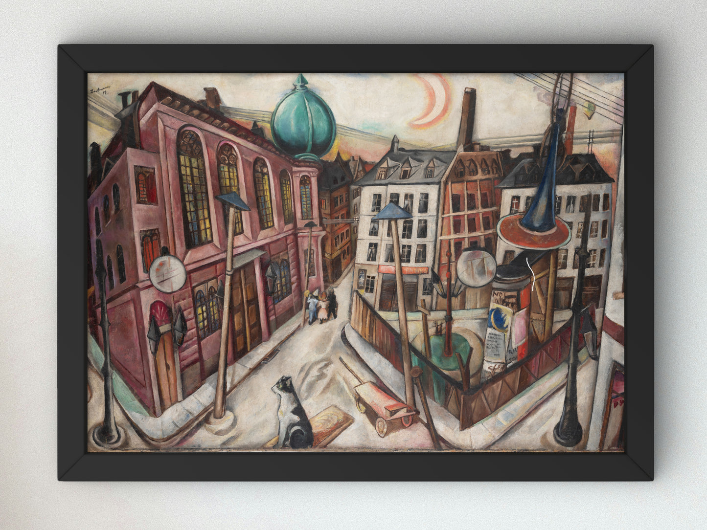 The Synagogue in Frankfurt am Main by Max Beckmann 1919, Wall Art Print, Fine Art Reproduction, Museum Quality Decor, Poster