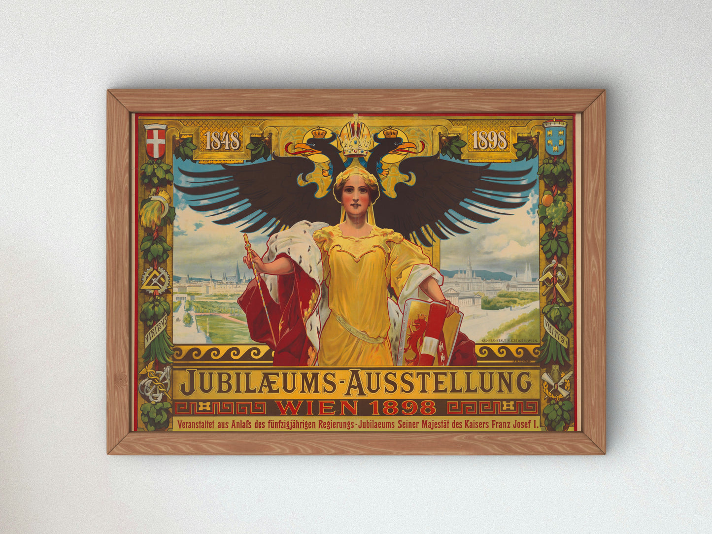Anniversary Exhibition by Alois Hans Schram 1898, Wall Art Print, Fine Art Reproduction, Museum Quality Decor, Poster