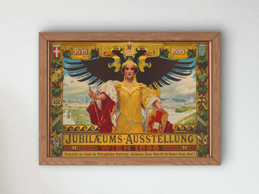 Anniversary Exhibition by Alois Hans Schram 1898, Wall Art Print, Fine Art Reproduction, Museum Quality Decor, Poster