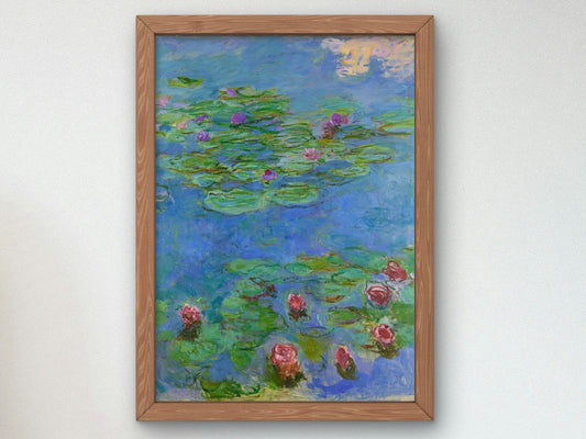 Water Lilies by Claude Monet 1914, Wall Art Print, Fine Art Reproduction, Museum Quality Decor, Poster
