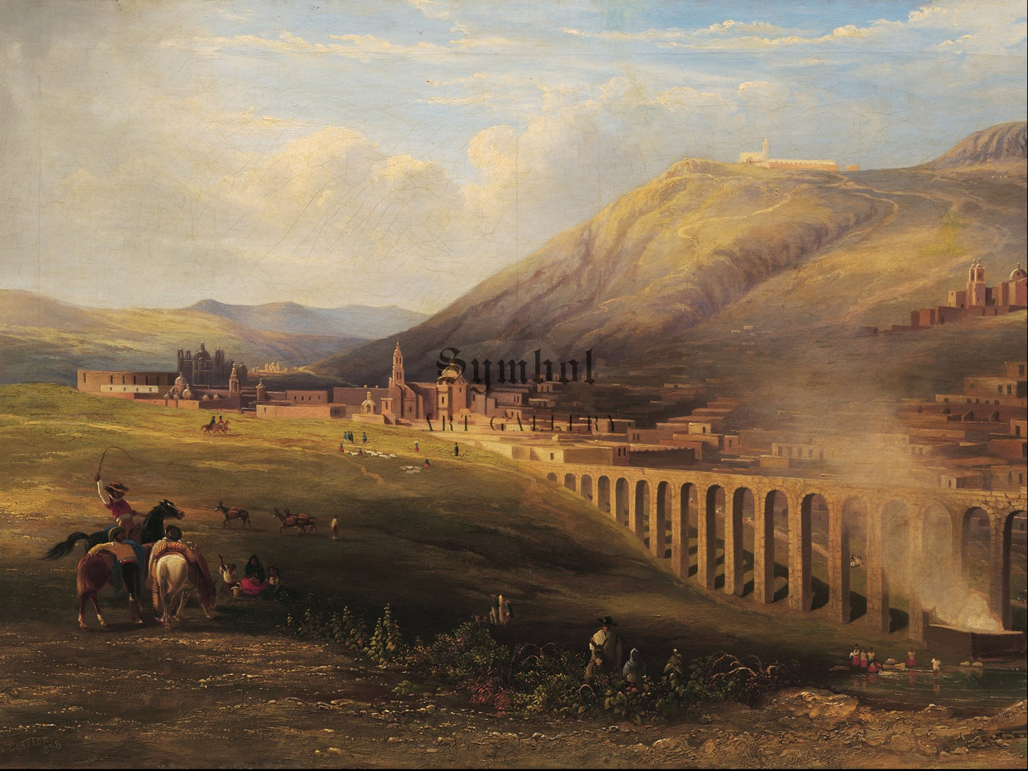 Vista de Zacatecas by Daniel Thomas Egerton 1832, Wall Art Print, Fine Art Reproduction, Museum Quality Decor, Poster