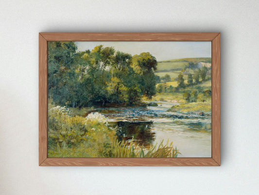 Streamside by Edward Mitchell Bannister 1870, Wall Art Print, Fine Art Reproduction, Museum Quality Decor, Poster