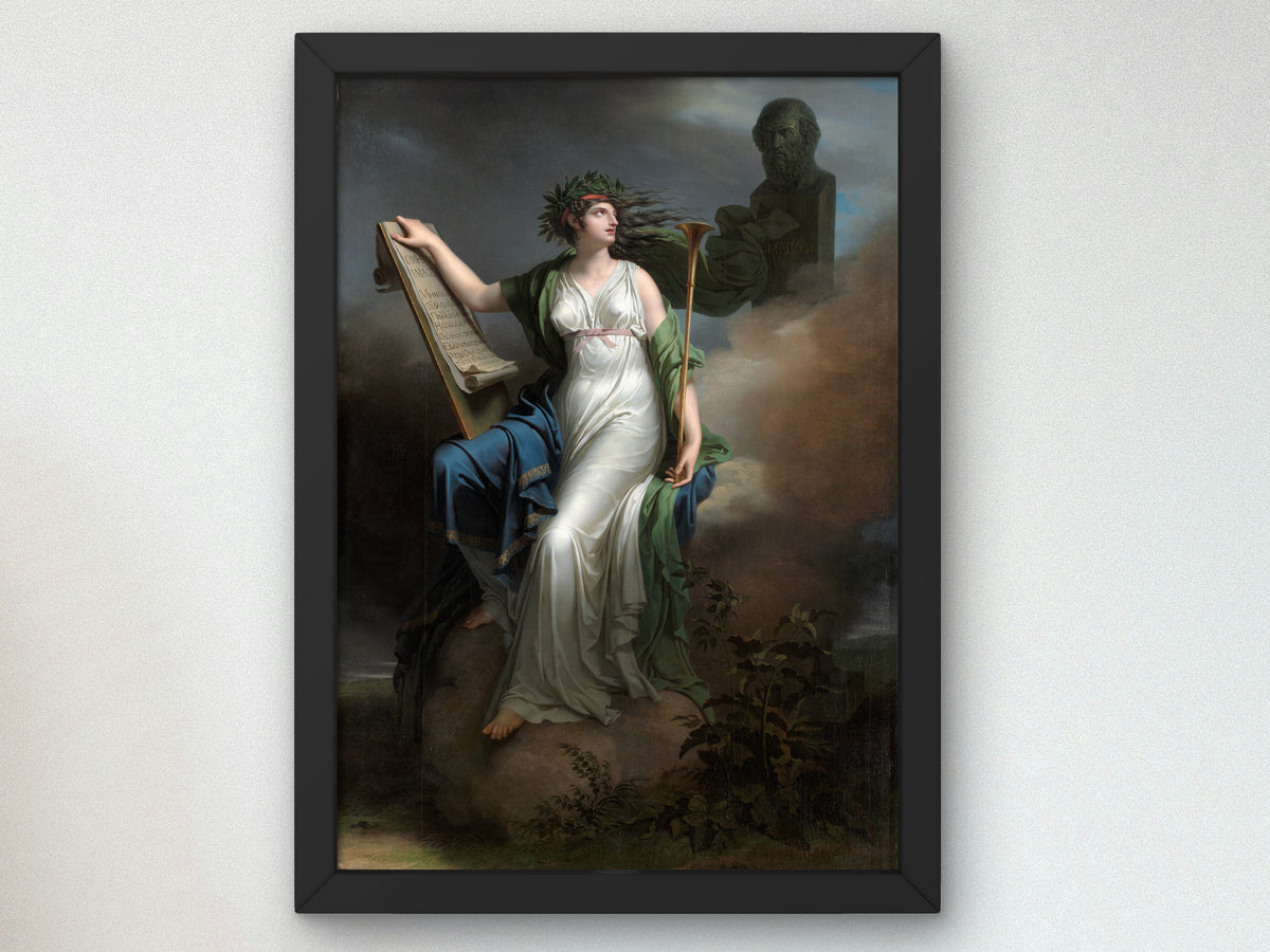 Calliope, Muse of Epic Poetry by Charles Meynier 1798, Wall Art Print, Fine Art Reproduction, Museum Quality Decor, Poster