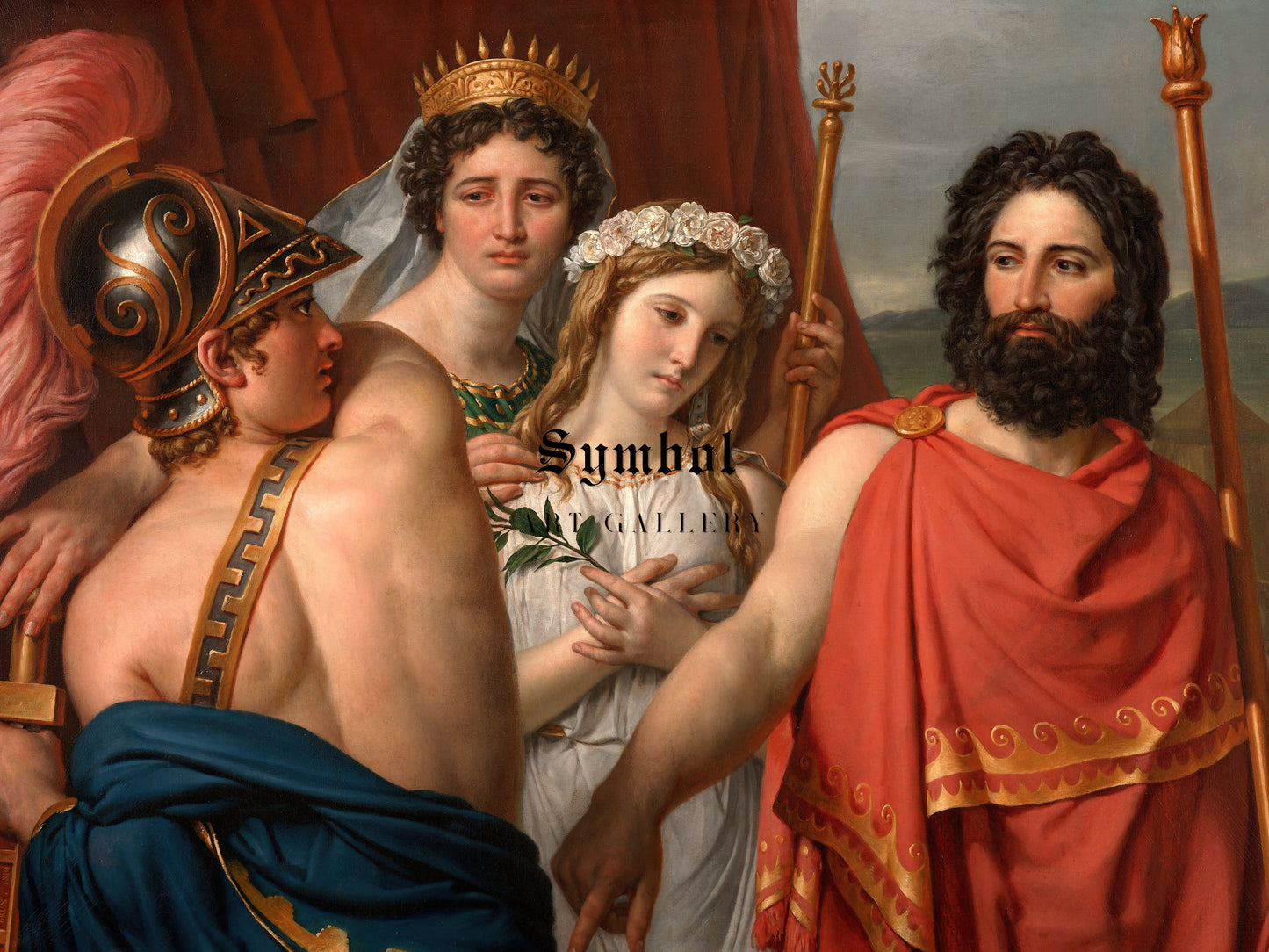 Anger of Achilles by Jacques Louis David 1819, Wall Art Print, Fine Art Reproduction, Museum Quality Decor, Poster