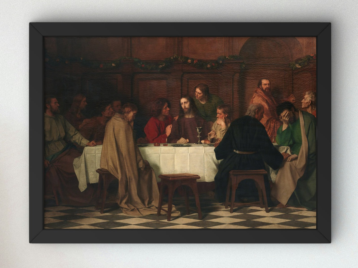 The Last Supper by Eduard Gebhardt 1870, Wall Art Print, Fine Art Reproduction, Museum Quality Decor, Poster