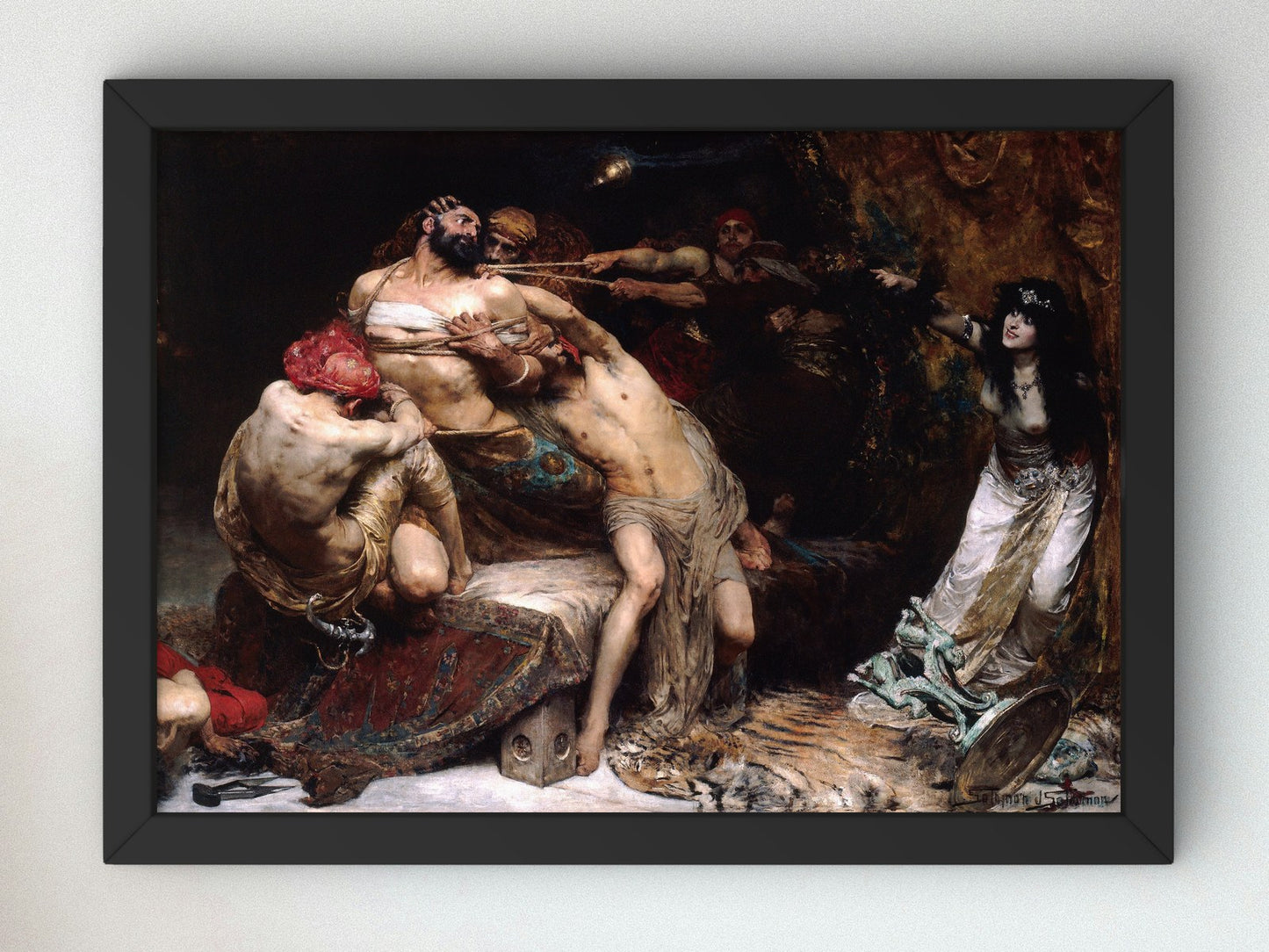 Samson by Solomon Joseph Solomon 1887, Wall Art Print, Fine Art Reproduction, Museum Quality Decor, Poster