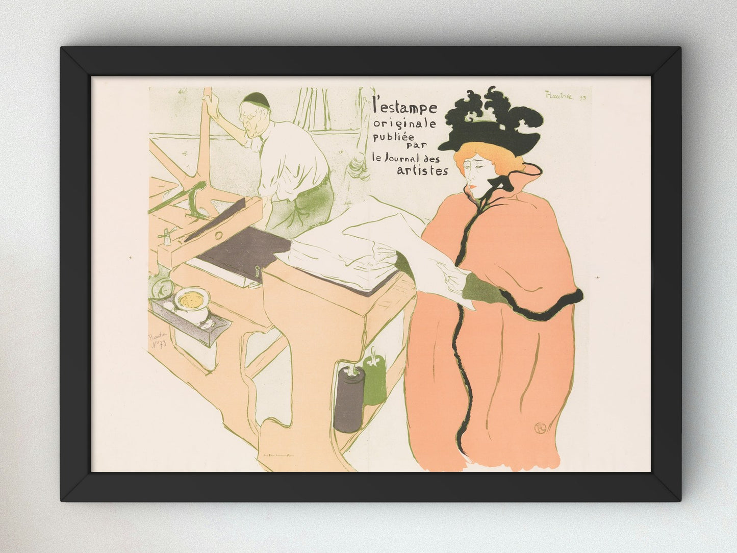 Cover for L'Estampe originale Album I by Henri de Toulouse Lautrec 1893, Wall Art Print, Fine Art Reproduction, Museum Quality Decor, Poster
