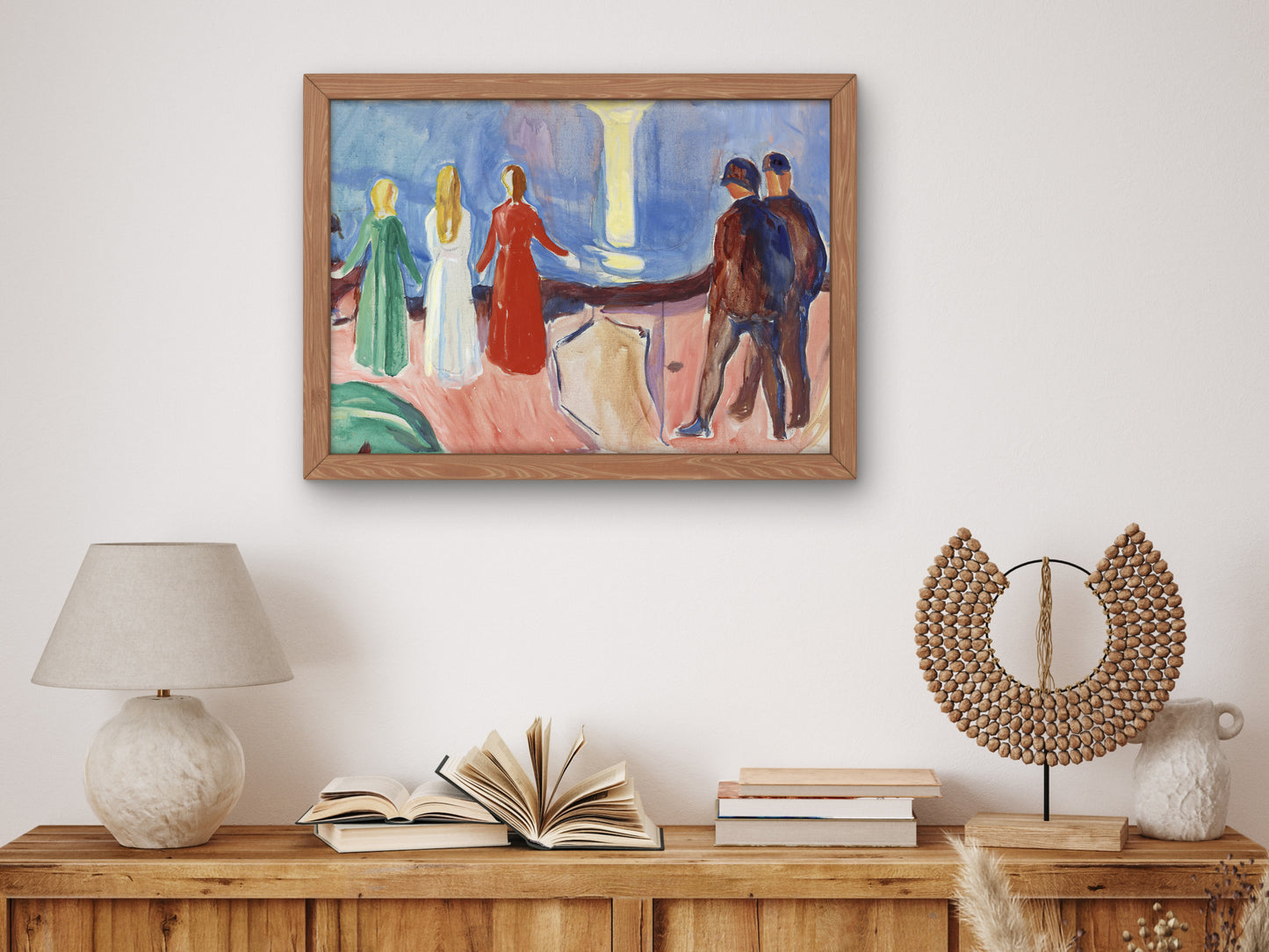 Meeting on the Beach by Edvard Munch 1933, Wall Art Print, Fine Art Reproduction, Museum Quality Decor, Poster