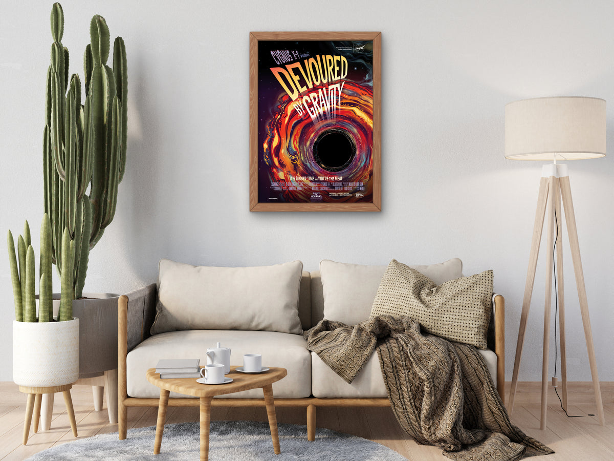 Devoured by Gravity by NASA 2021, Wall Art Print, Fine Art Reproduction, Museum Quality Decor, Poster