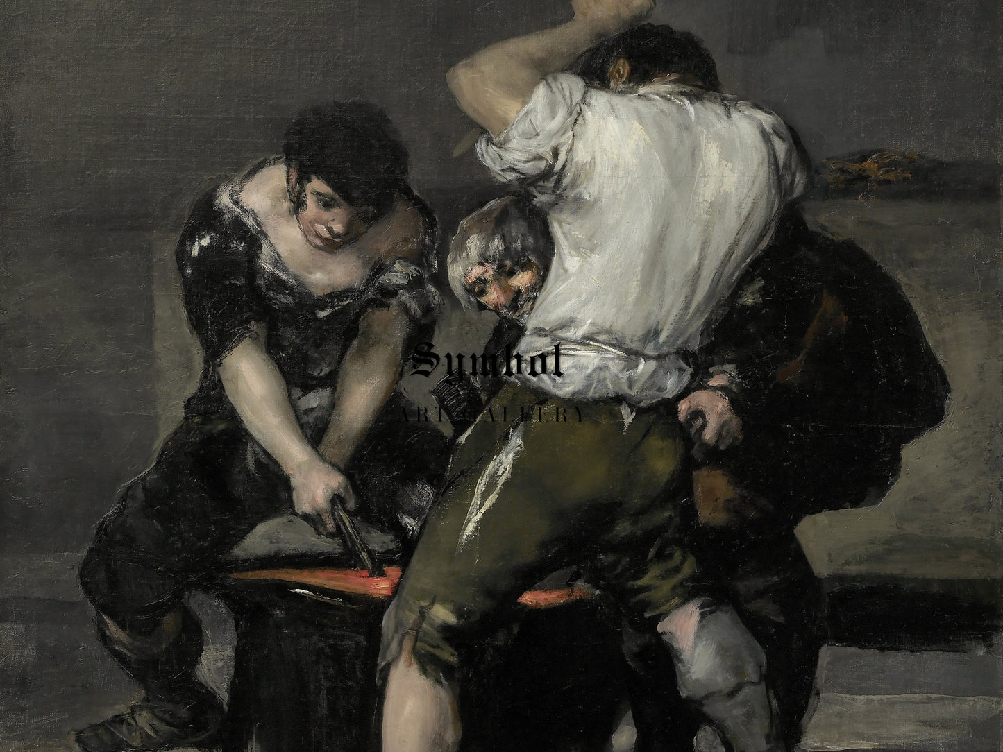 The Forge by Francisco de Goya 1812, Wall Art Print, Fine Art Reproduction, Museum Quality Decor, Poster