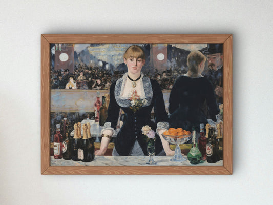 A Bar at the Folies Bergère by Édouard Manet 1882, Wall Art Print, Fine Art Reproduction, Museum Quality Decor, Poster