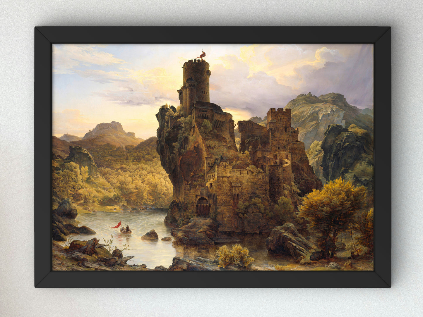 Knight's Castle by Carl Friedrich Lessing 1828, Wall Art Print, Fine Art Reproduction, Museum Quality Decor, Poster