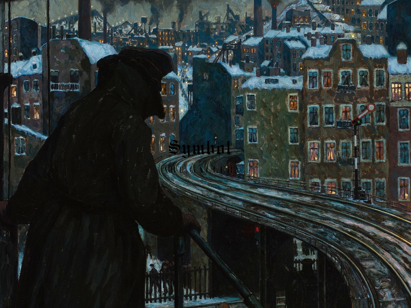 Working Class City by Hans Baluschek 1920, Wall Art Print, Fine Art Reproduction, Museum Quality Decor, Poster