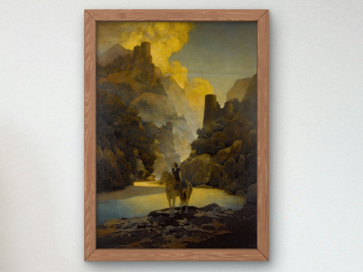Romance Aucassin Seeks For Nicolette by Maxfield Parrish 1903, Wall Art Print, Fine Art Reproduction, Museum Quality Decor, Poster