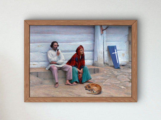 Peasant Coffin by Aleksander Gierymski 1888, Wall Art Print, Fine Art Reproduction, Museum Quality Decor, Poster