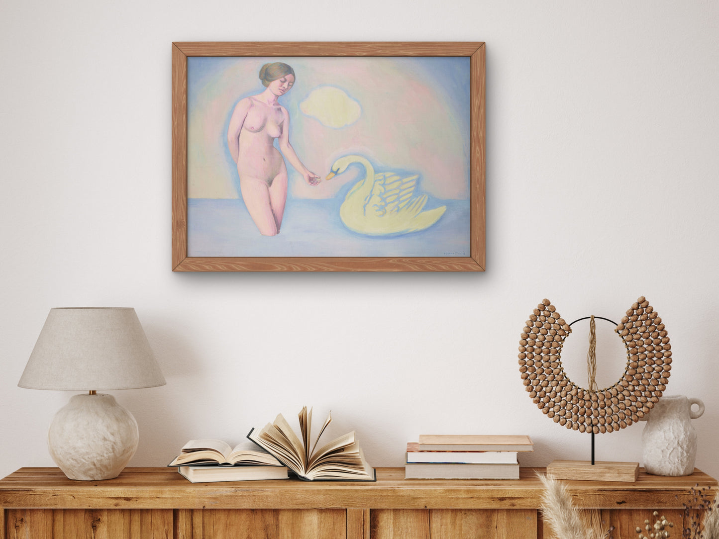 Woman with a Swan by Félix Vallotton 1913, Wall Art Print, Fine Art Reproduction, Museum Quality Decor, Poster