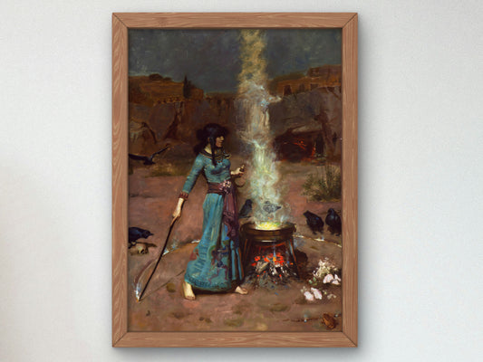The Magic Circle by John William Waterhouse 1886, Wall Art Print, Fine Art Reproduction, Museum Quality Decor, Poster