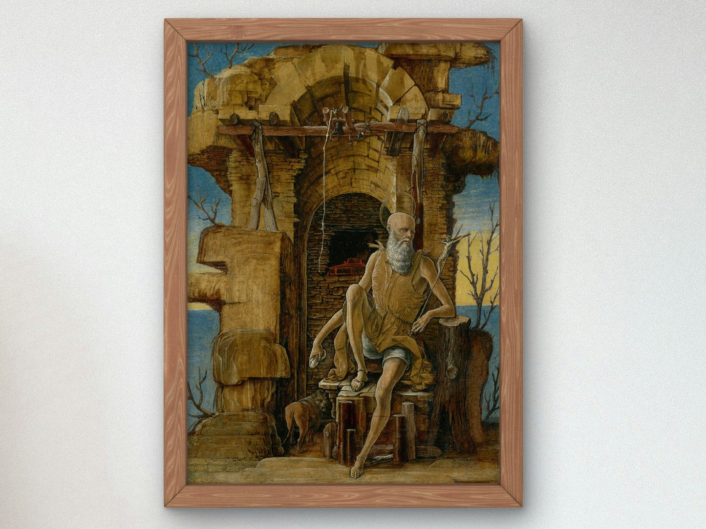 Saint Jerome in the Wilderness by Ercole de' Roberti 1475, Wall Art Print, Fine Art Reproduction, Museum Quality Decor, Poster