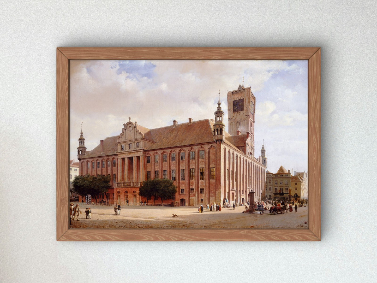 City Hall at Thorn by Eduard Gaertner 1848, Wall Art Print, Fine Art Reproduction, Museum Quality Decor, Poster
