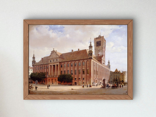 City Hall at Thorn by Eduard Gaertner 1848, Wall Art Print, Fine Art Reproduction, Museum Quality Decor, Poster