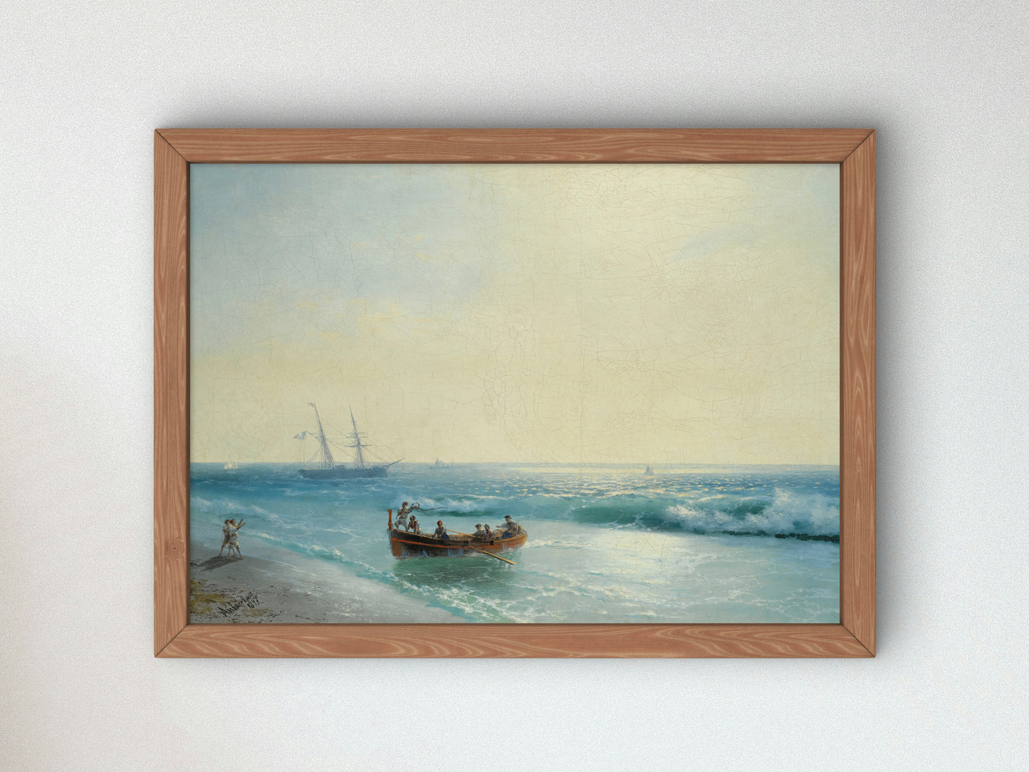 Sailors Coming Ashore by Ivan Konstantinovich Aivazovsky 1897, Wall Art Print, Fine Art Reproduction, Museum Quality Decor, Poster