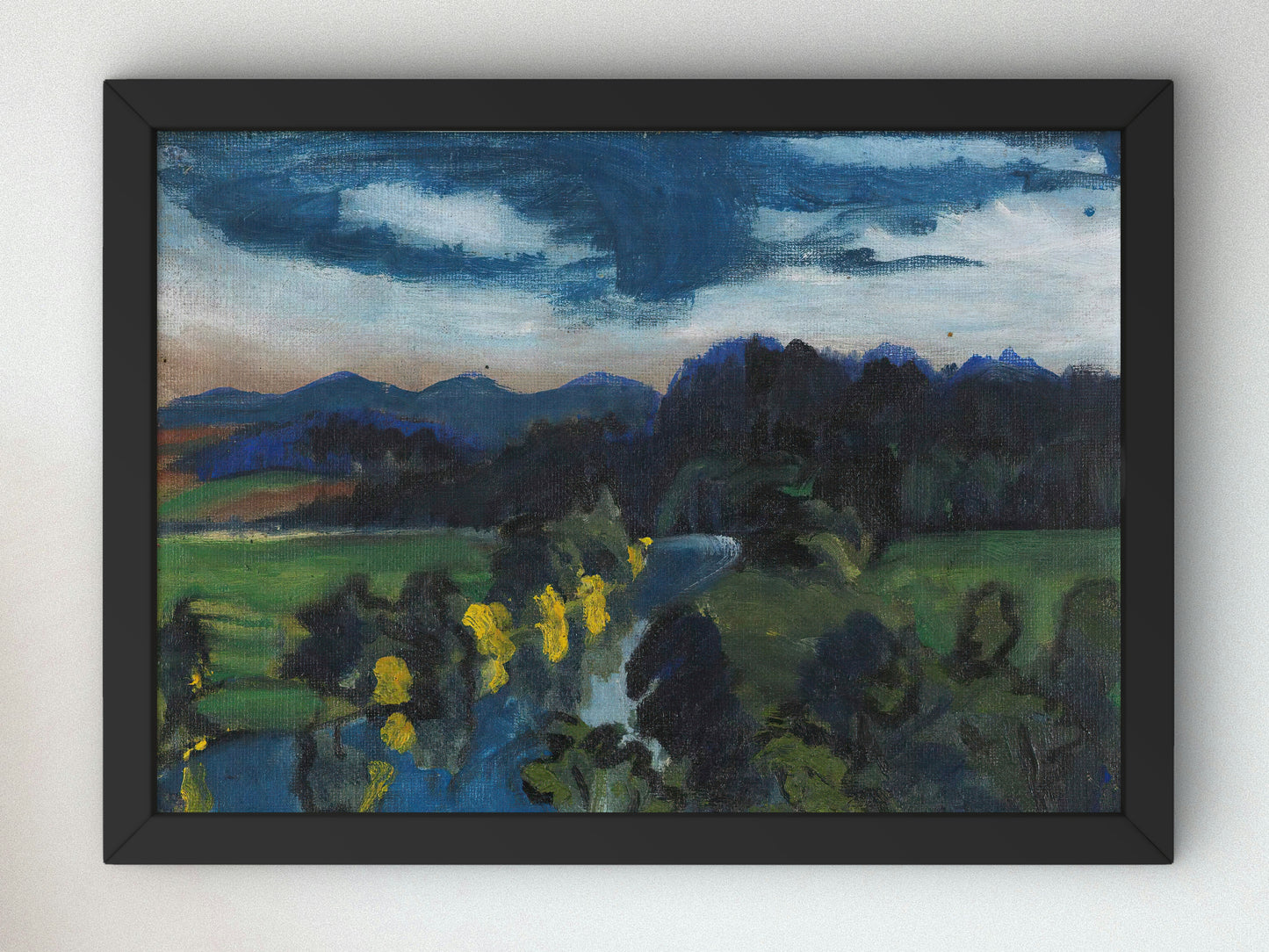 Die Mulde bei Lichtenwalde by Ernst Ludwig Kirchner 1903, Wall Art Print, Fine Art Reproduction, Museum Quality Decor, Poster