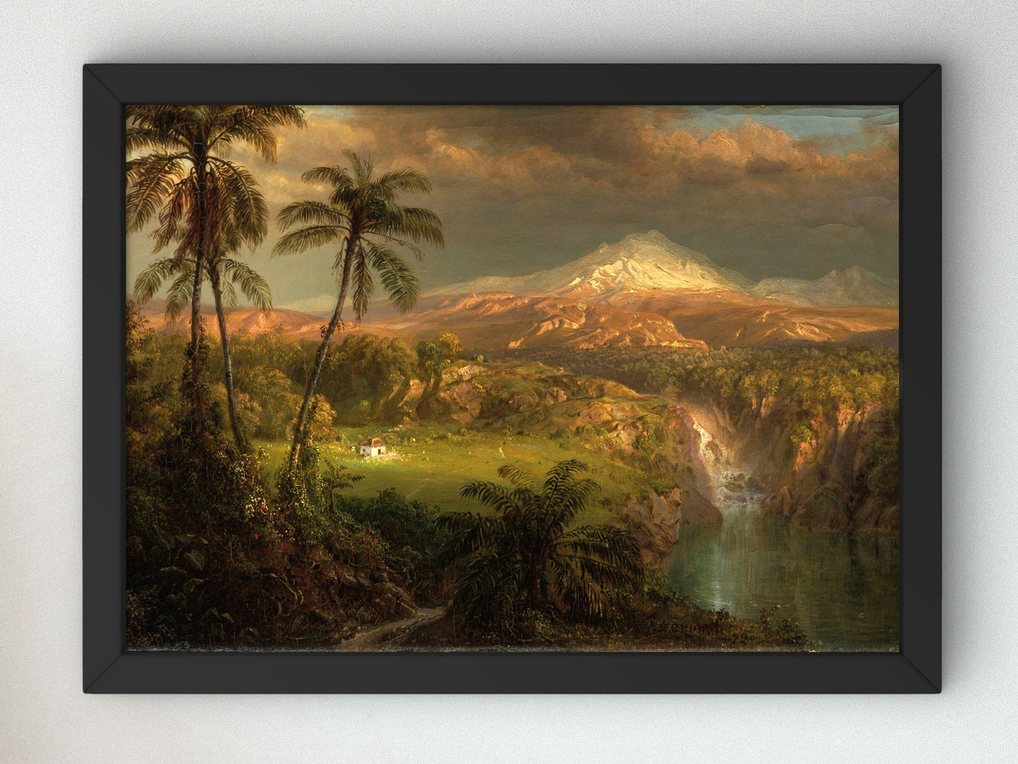 Passing Shower in the Tropics by Frederic Edwin Church 1872, Wall Art Print, Fine Art Reproduction, Museum Quality Decor, Poster