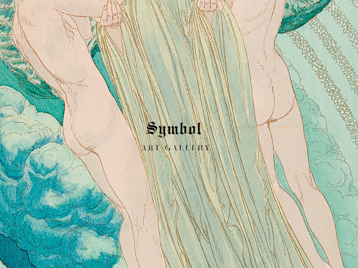 Hesperus by Carlos Schwabe 1904, Wall Art Print, Fine Art Reproduction, Museum Quality Decor, Poster