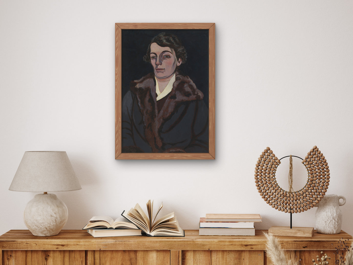 Portrait of Mrs. Storck Hertoghe by Léon Spilliaert 1925, Wall Art Print, Fine Art Reproduction, Museum Quality Decor, Poster