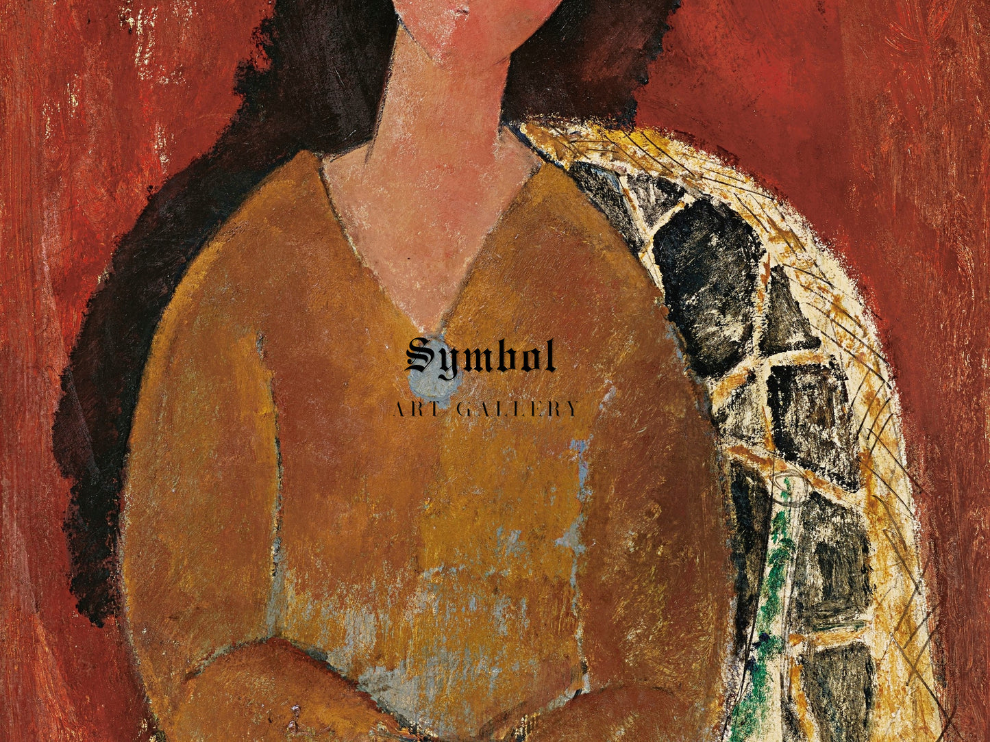 Beatrice Hastings Seated by Amedeo Modigliani 1915, Wall Art Print, Fine Art Reproduction, Museum Quality Decor, Poster