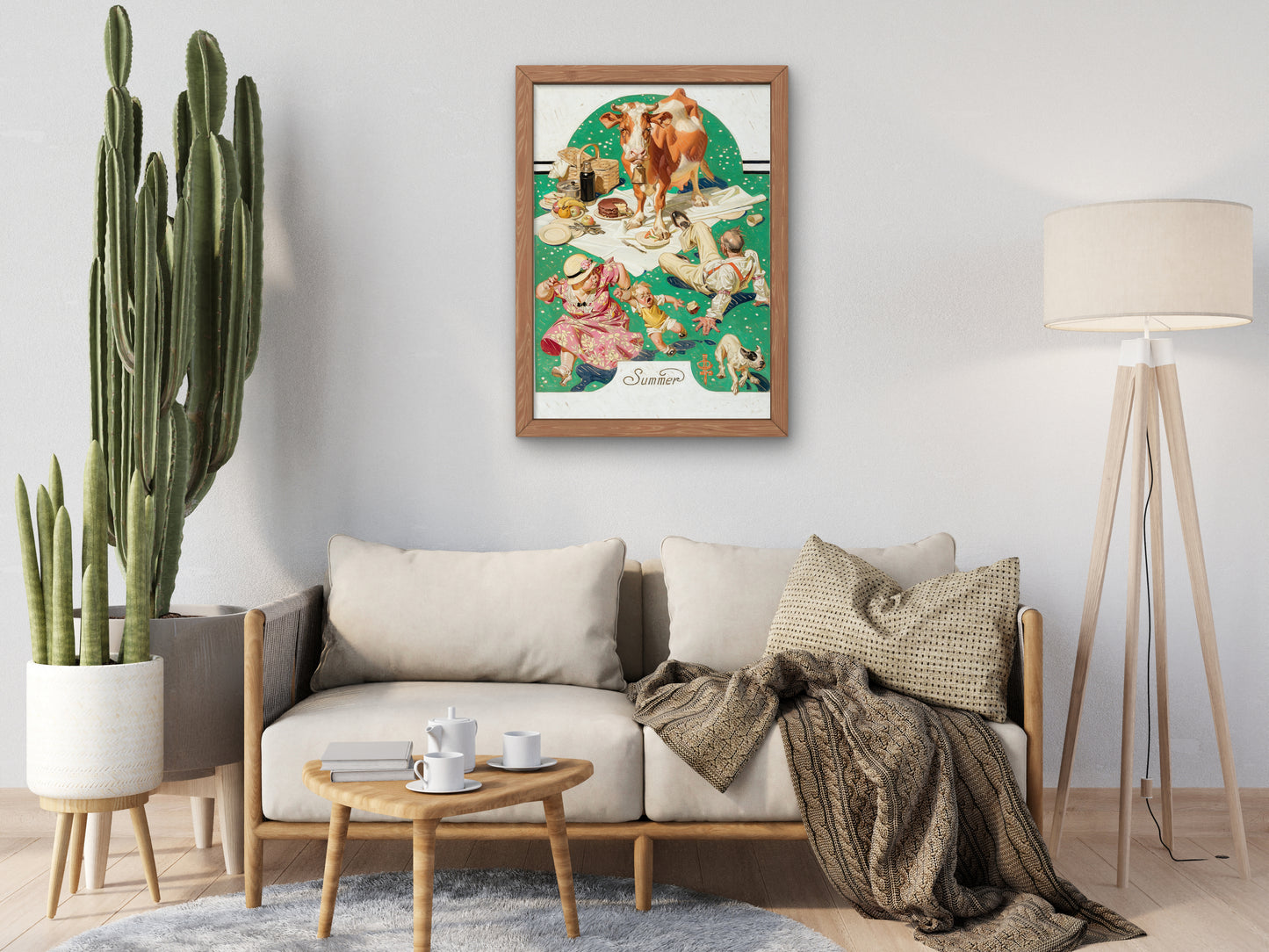 Interrupted Picnic by Joseph Christian Leyendecker 1933, Wall Art Print, Fine Art Reproduction, Museum Quality Decor, Poster