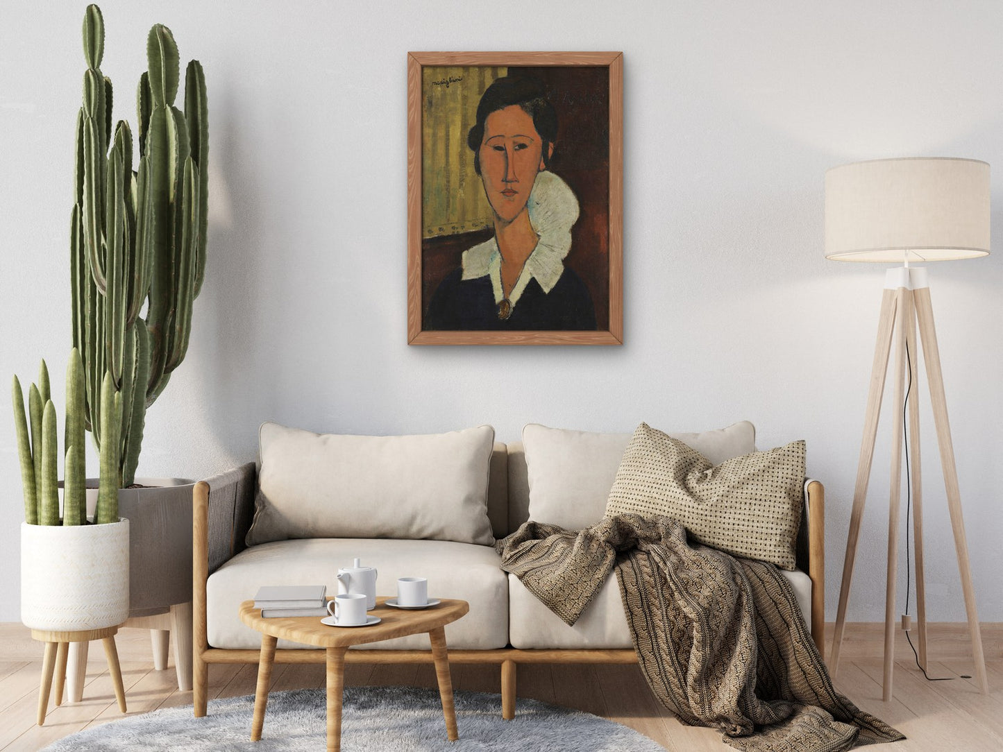 Portrait of Hanka Zborowska by Amedeo Modigliani 1917, Wall Art Print, Fine Art Reproduction, Museum Quality Decor, Poster