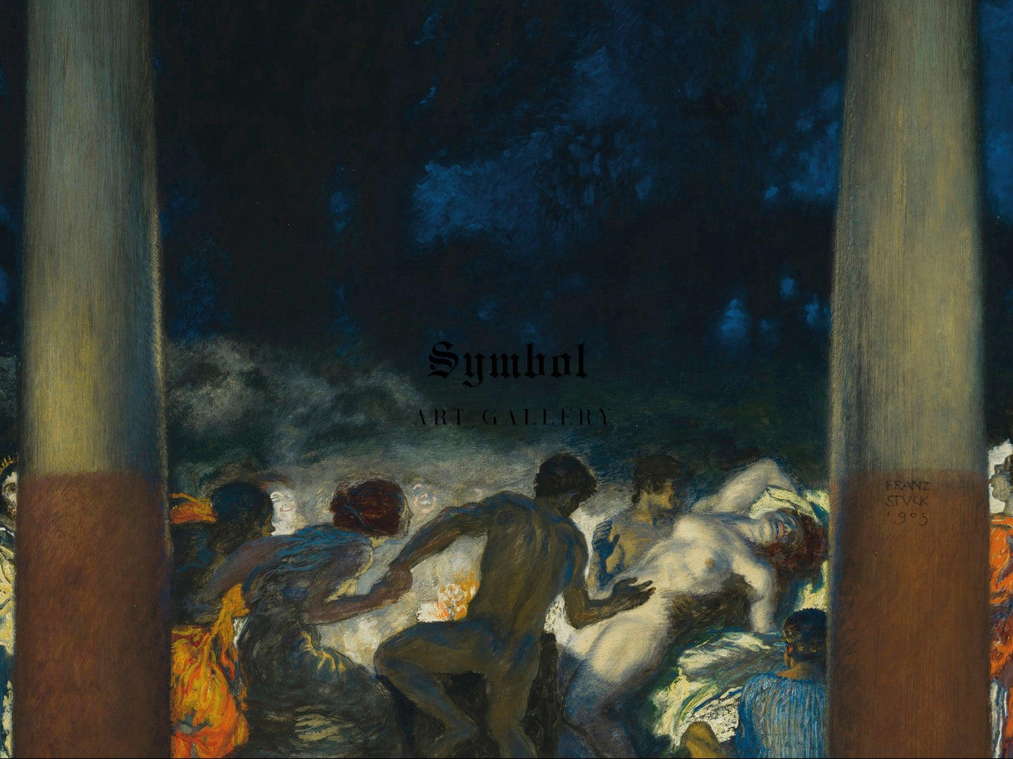 Bacchanal by Franz von Stuck 1905, Wall Art Print, Fine Art Reproduction, Museum Quality Decor, Poster