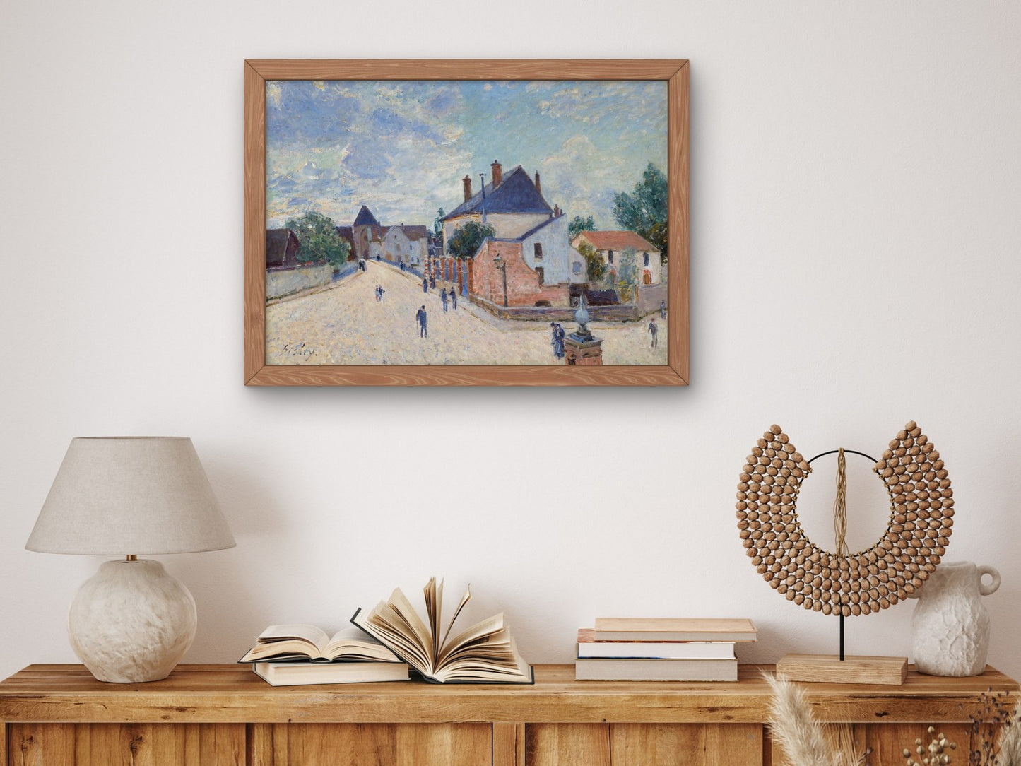 Street in Moret by Alfred Sisley 1890, Wall Art Print, Fine Art Reproduction, Museum Quality Decor, Poster
