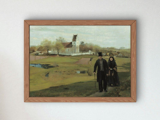 Mogenstrup Church by Laurits Andersen Ring 1888, Wall Art Print, Fine Art Reproduction, Museum Quality Decor, Poster