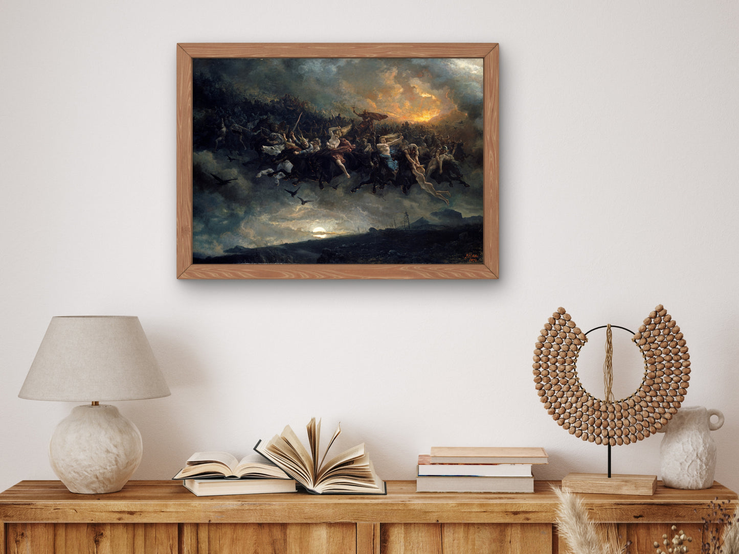 Odin's Wild Hunt by Peter Nikolay Arbo 1872, Wall Art Print, Fine Art Reproduction, Museum Quality Decor, Poster