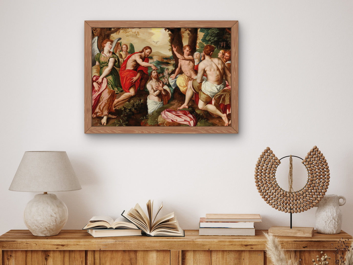 The Baptism of Christ by Jacob De Backer, Wall Art Print, Fine Art Reproduction, Museum Quality Decor, Poster