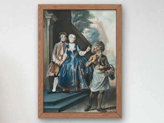 Pefroen and the Sheep's Head by Cornelis Troost 1739, Wall Art Print, Fine Art Reproduction, Museum Quality Decor, Poster