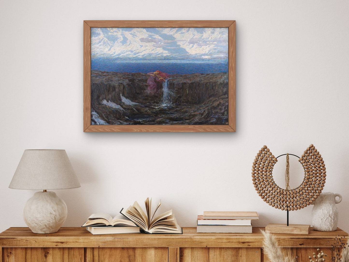 The Melody of the River by Emilio Longoni 1904, Wall Art Print, Fine Art Reproduction, Museum Quality Decor, Poster