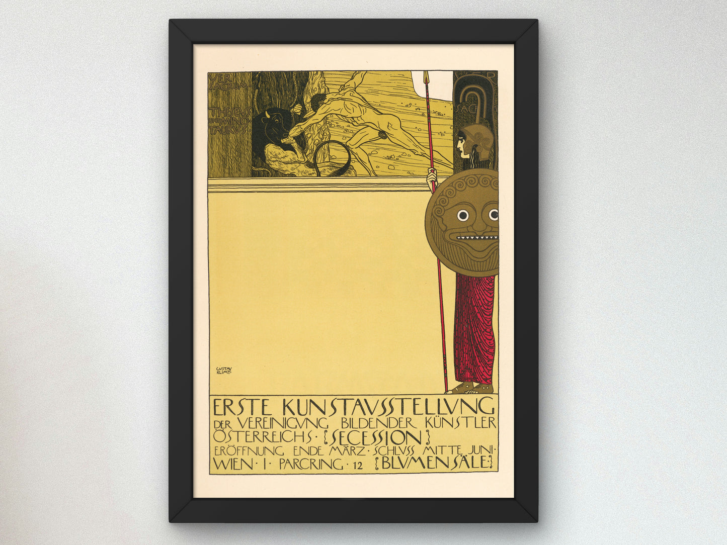 First Vienna Secession Exhibition by Gustav Klimt 1897, Wall Art Print, Fine Art Reproduction, Museum Quality Decor, Poster