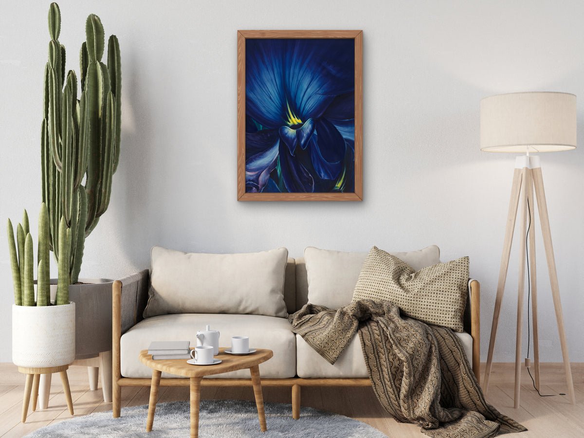 Chinese Delphinium by Leon Carroll, Wall Art Print, Fine Art Reproduction, Museum Quality Decor, Poster