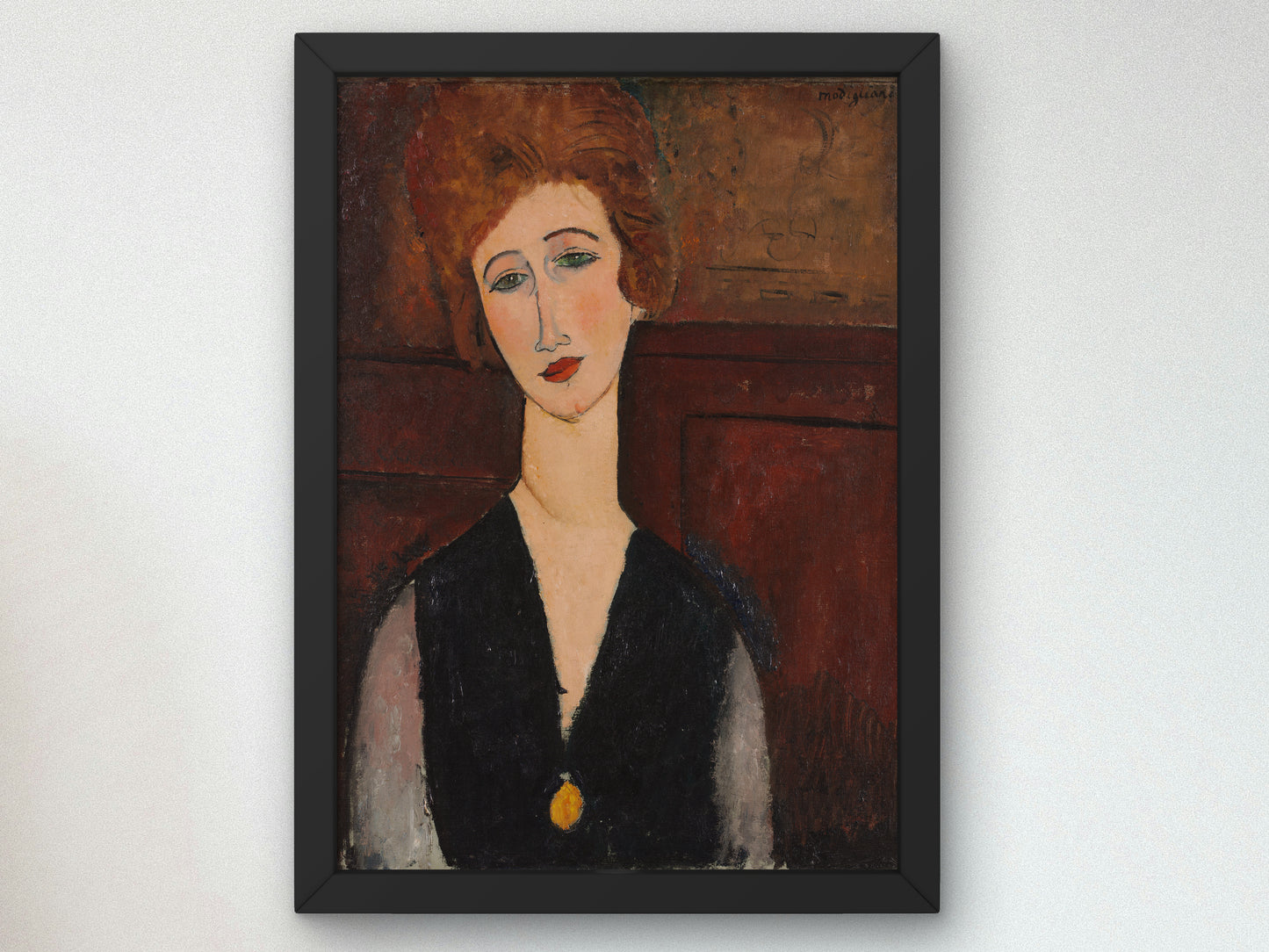 Portrait of a Woman by Amedeo Modigliani 1918, Wall Art Print, Fine Art Reproduction, Museum Quality Decor, Poster