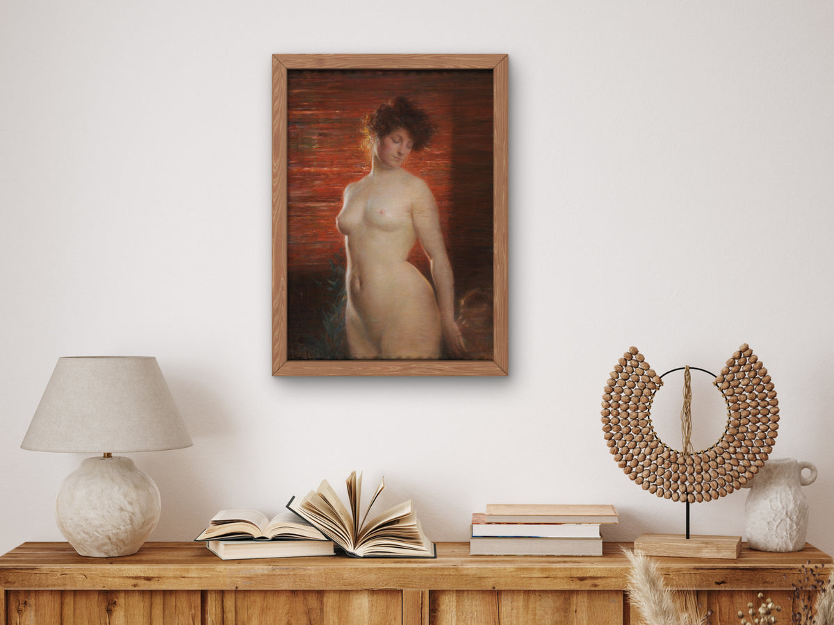 Modestie by Charles Lucien Leandre 1898, Wall Art Print, Fine Art Reproduction, Museum Quality Decor, Poster