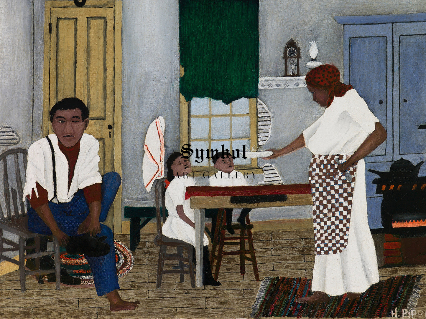 Sunday Morning Breakfast by Horace Pippin 1943, Wall Art Print, Fine Art Reproduction, Museum Quality Decor, Poster