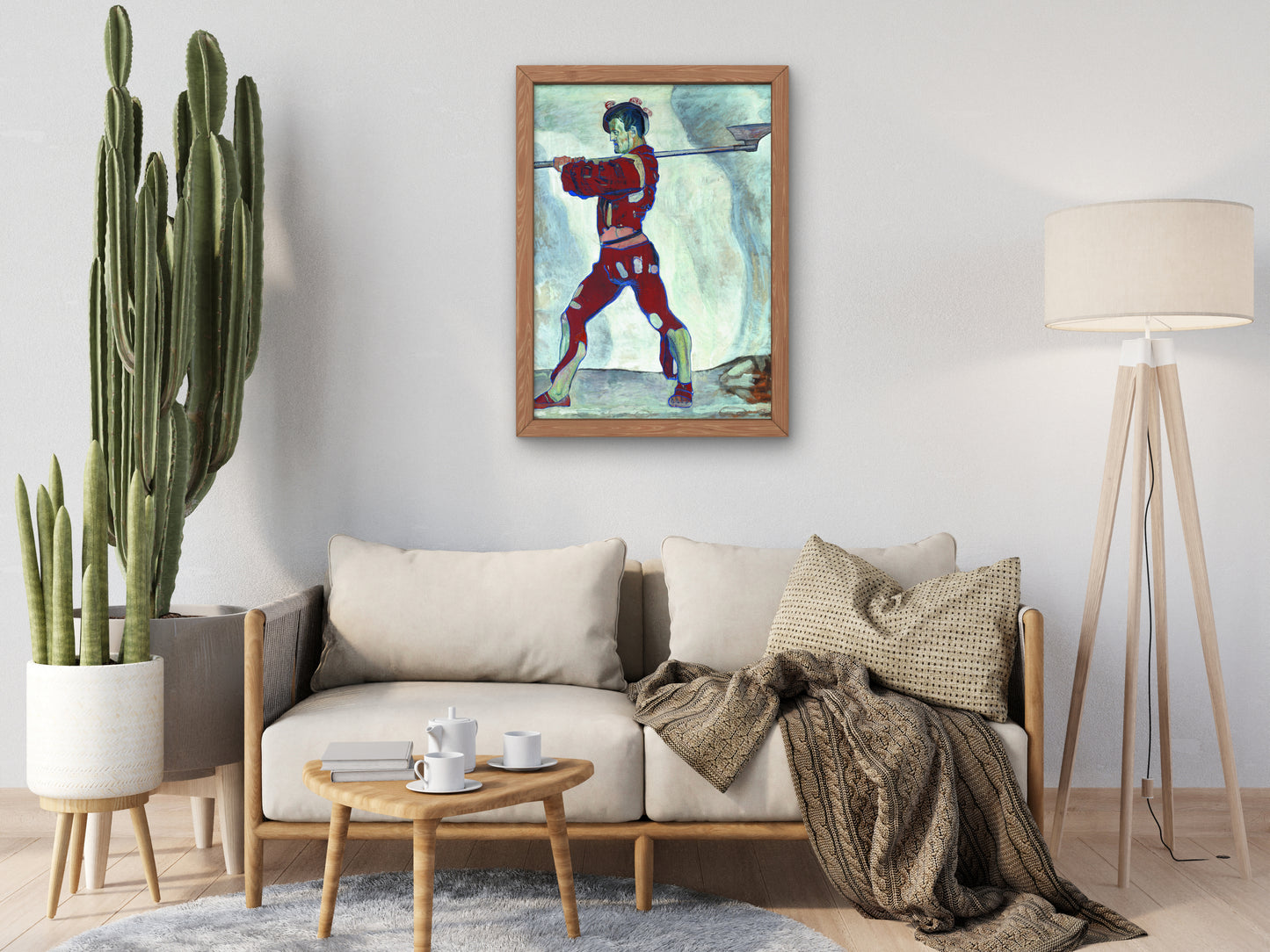 Battle of Marignano Warrior by Ferdinand Hodler 1896, Wall Art Print, Fine Art Reproduction, Museum Quality Decor, Poster